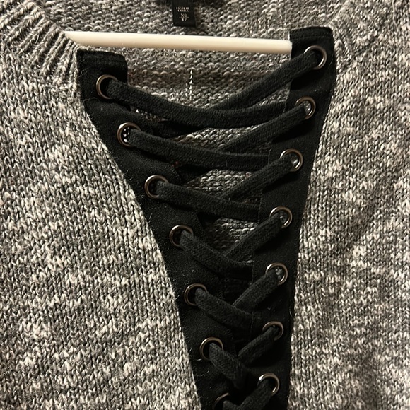 Express Lace Up Sweater - Picture 3 of 4